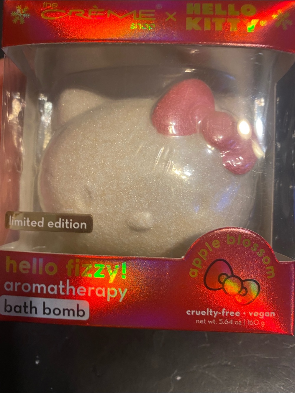Crème Shop Hello Kitty Apple Blossom Bath Bomb - White with Pink Bow